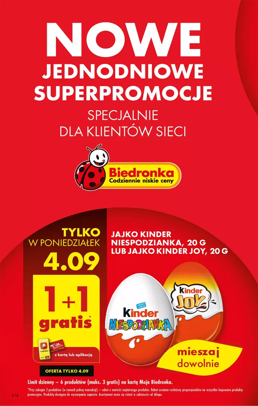 Gazetka promocyjna Biedronka - Od poniedzialku - ważna 04.09 do 09.09.2023 - strona 2 - produkty: Dron, Gra, Kinder