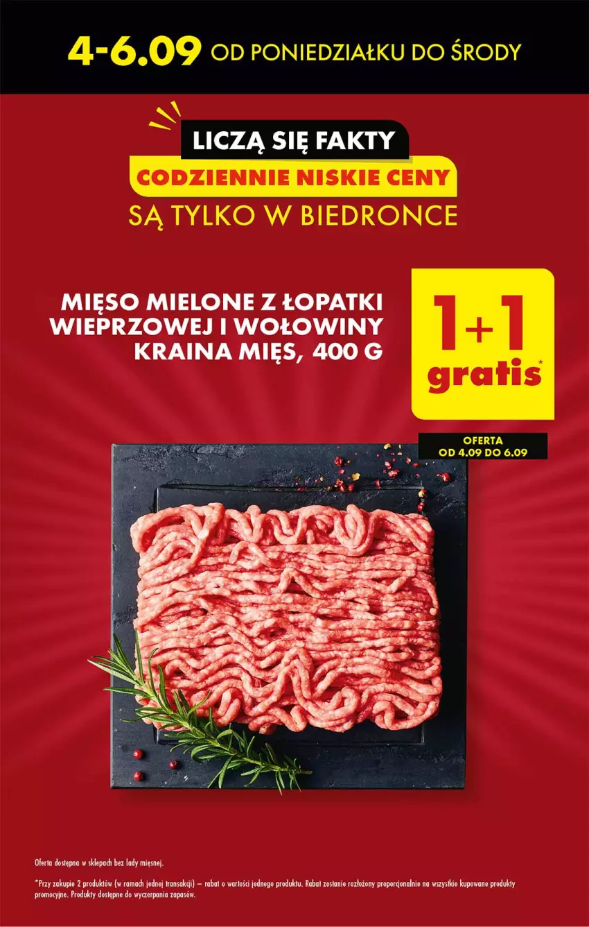 Gazetka promocyjna Biedronka - Od poniedzialku - ważna 04.09 do 09.09.2023 - strona 5 - produkty: Mięso, Mięso mielone, Mięso mielone z łopatki wieprzowej, Por, Rama, Sok