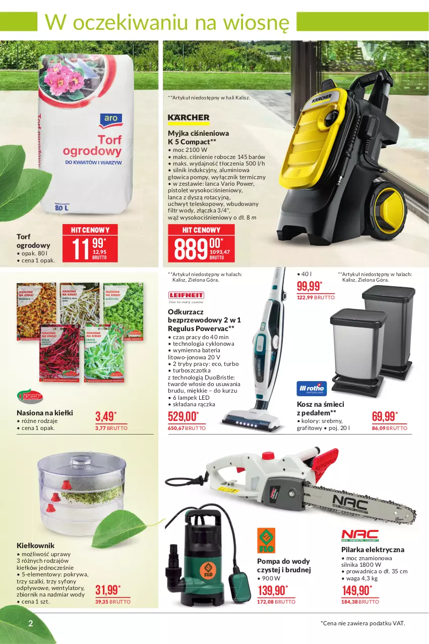 Gazetka promocyjna Makro - [Oferta promocyjna] Artykuły przemysłowe - ważna 23.02 do 08.03.2021 - strona 2 - produkty: Bateria, Gra, Kiełki, Koc, Kosz, Myjka ciśnieniowa, Odkurzacz, Odkurzacz bezprzewodowy, Pistolet, Pokrywa, Sok, Syfon, Szal, Szczotka, Teleskop, Waga