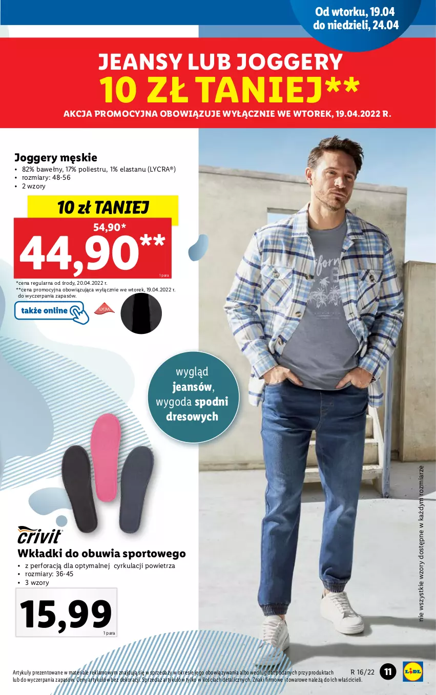 Gazetka promocyjna Lidl - GAZETKA - ważna 19.04 do 24.04.2022 - strona 13 - produkty: Dres, Por, Sport, Wkładki