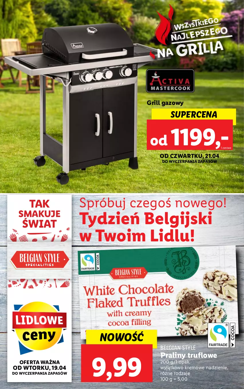 Gazetka promocyjna Lidl - GAZETKA - ważna 19.04 do 24.04.2022 - strona 46 - produkty: Grill, Grill gazowy, LG, Praliny