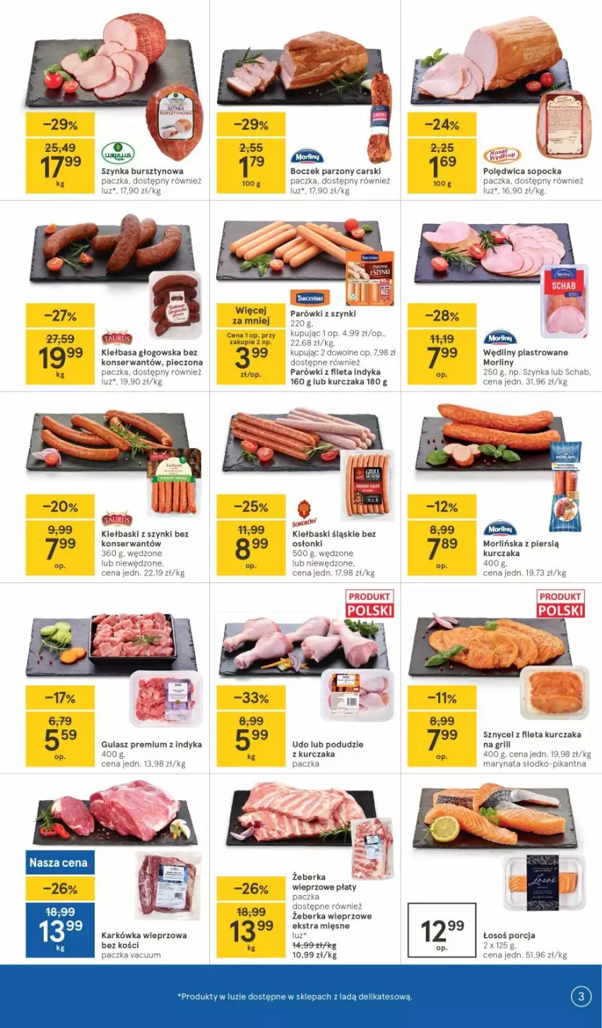 Gazetka promocyjna Tesco - Tesco gazetka - przyszły tydzień - ważna 01.07 do 07.07.2021 - strona 3 - produkty: Grill, Karkówka wieprzowa, Kiełbasa, Kiełbasa głogowska, Kurczak, Morliny, Parówki, Parówki z szynki, Piast, Piec, Por, Ser, Szynka