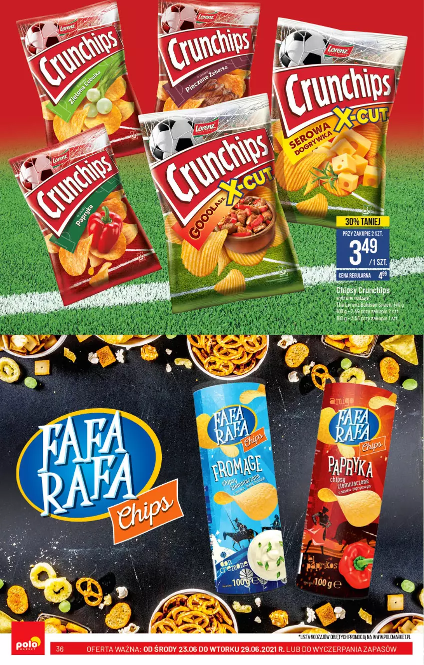 Gazetka promocyjna PoloMarket - Gazetka pomocyjna - ważna 23.06 do 29.06.2021 - strona 36 - produkty: Chipsy, Crunchips