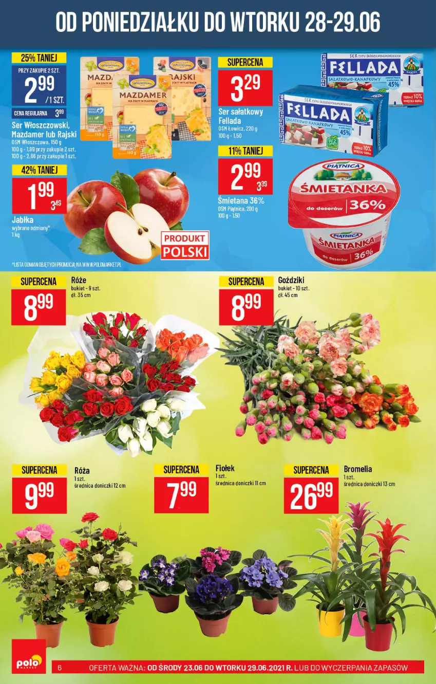 Gazetka promocyjna PoloMarket - Gazetka pomocyjna - ważna 23.06 do 29.06.2021 - strona 6 - produkty: Bromelia, Bukiet, Mazdamer, Róża