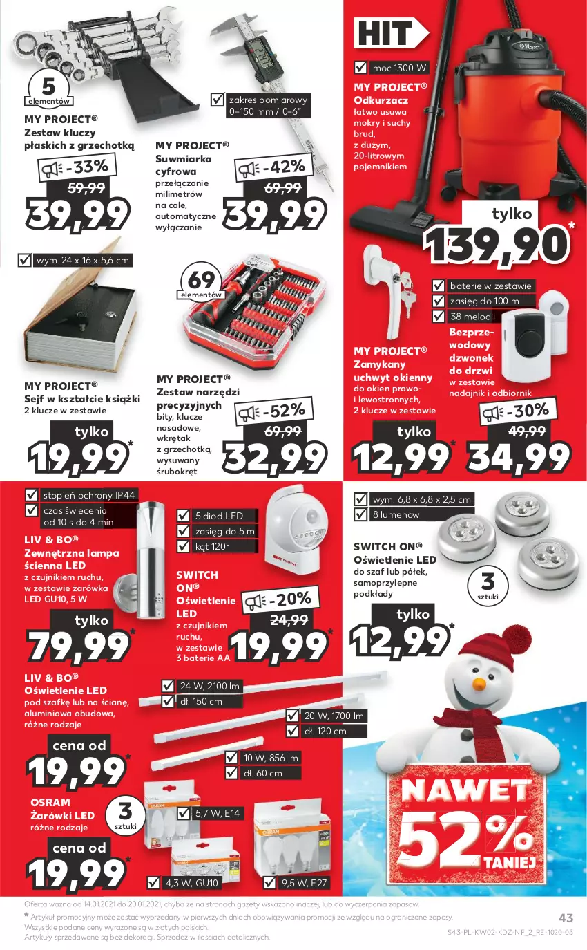 Gazetka promocyjna Kaufland - OFERTA TYGODNIA - ważna 14.01 do 20.01.2021 - strona 43