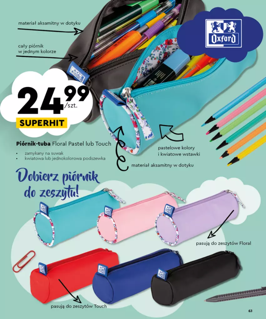 Gazetka promocyjna Biedronka - oferta od 1.08 - ważna 01.08 do 01.09.2022 - strona 63 - produkty: Aksam, Flora, Piórnik