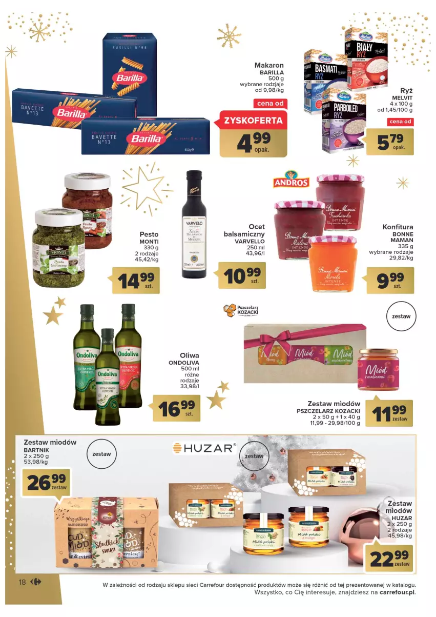 Gazetka promocyjna Carrefour - Gazetka Światowe smaki na talerzu - ważna 06.12 do 24.12.2022 - strona 18 - produkty: Barilla, Konfitura, Makaron, Melvit, Ocet, Pesto, Ryż