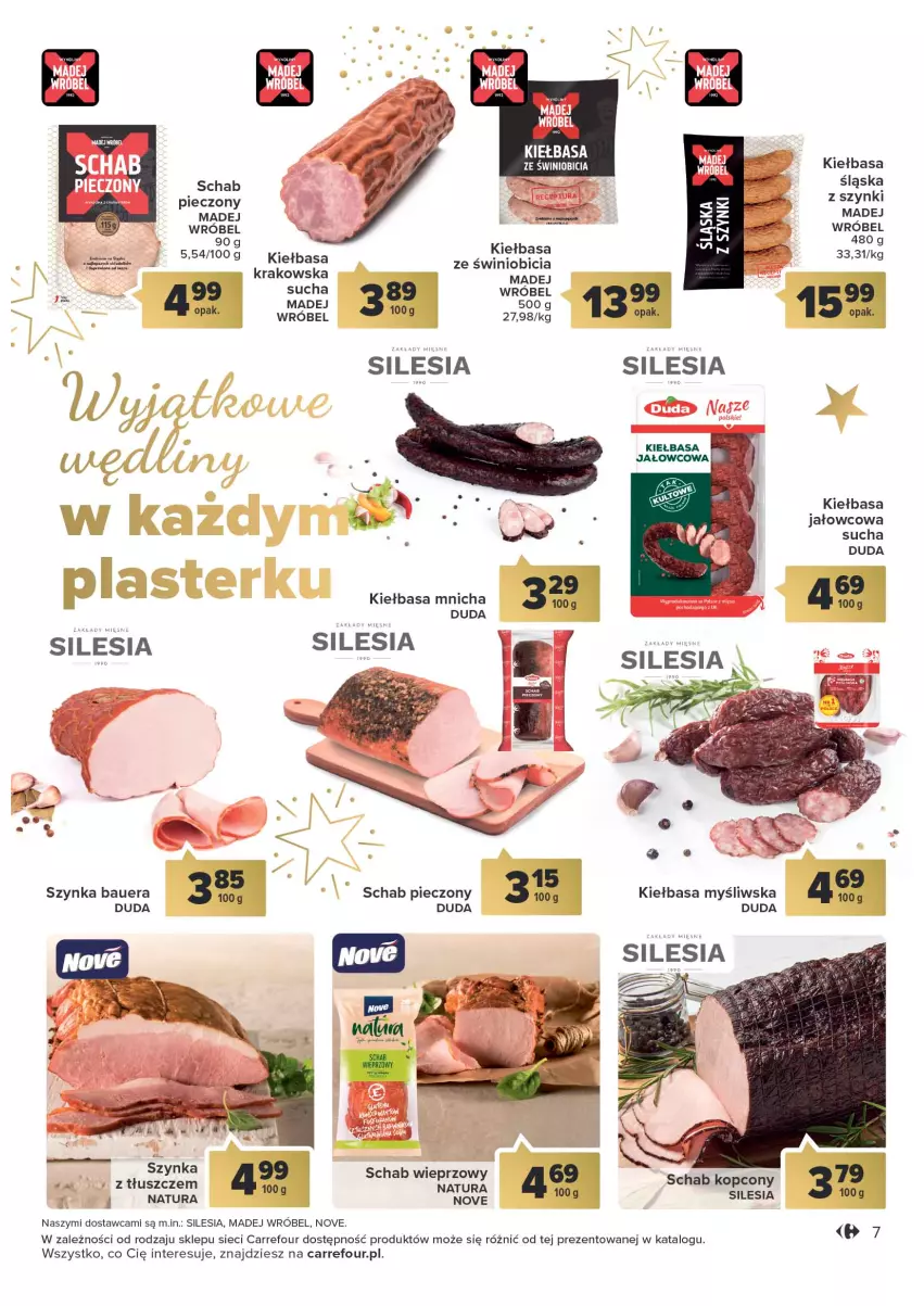 Gazetka promocyjna Carrefour - Gazetka Światowe smaki na talerzu - ważna 06.12 do 24.12.2022 - strona 7 - produkty: BIC, Duda, Kiełbasa, Madej Wróbel, Piec, Schab pieczony, Szynka