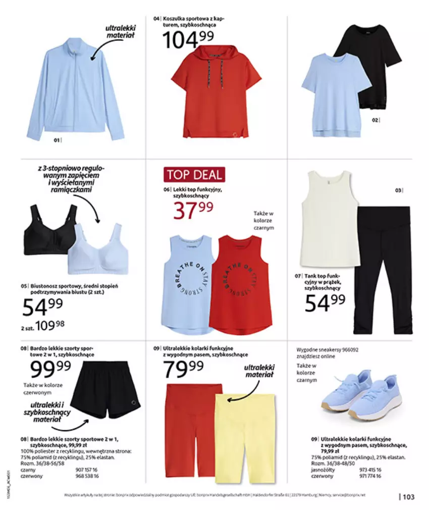 Gazetka promocyjna Bonprix - RELAKS NAD MORZEM - ważna 15.06 do 13.07.2026 - strona 105 - produkty: Fa, Lack, Por, Sport, Szorty, Top