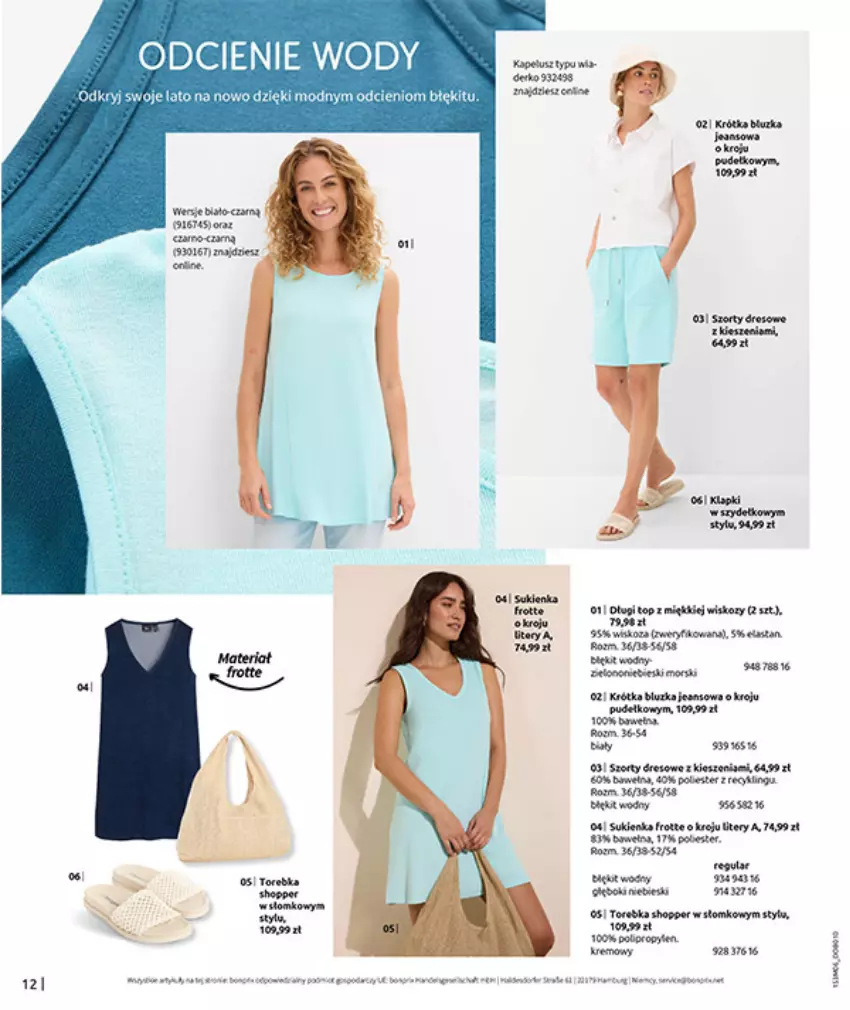 Gazetka promocyjna Bonprix - RELAKS NAD MORZEM - ważna 15.06 do 13.07.2026 - strona 14 - produkty: Fa, Gra, Klapki, Por, Pudełko, Rama, Sukienka, Szorty, Top