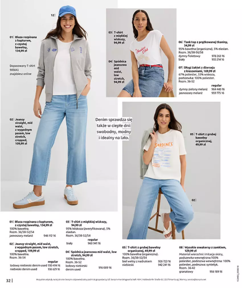 Gazetka promocyjna Bonprix - RELAKS NAD MORZEM - ważna 15.06 do 13.07.2026 - strona 34 - produkty: Bluza, Fa, Gatta, Gra, LG, Saga, Spódnica, Top, Wełna, Wiko