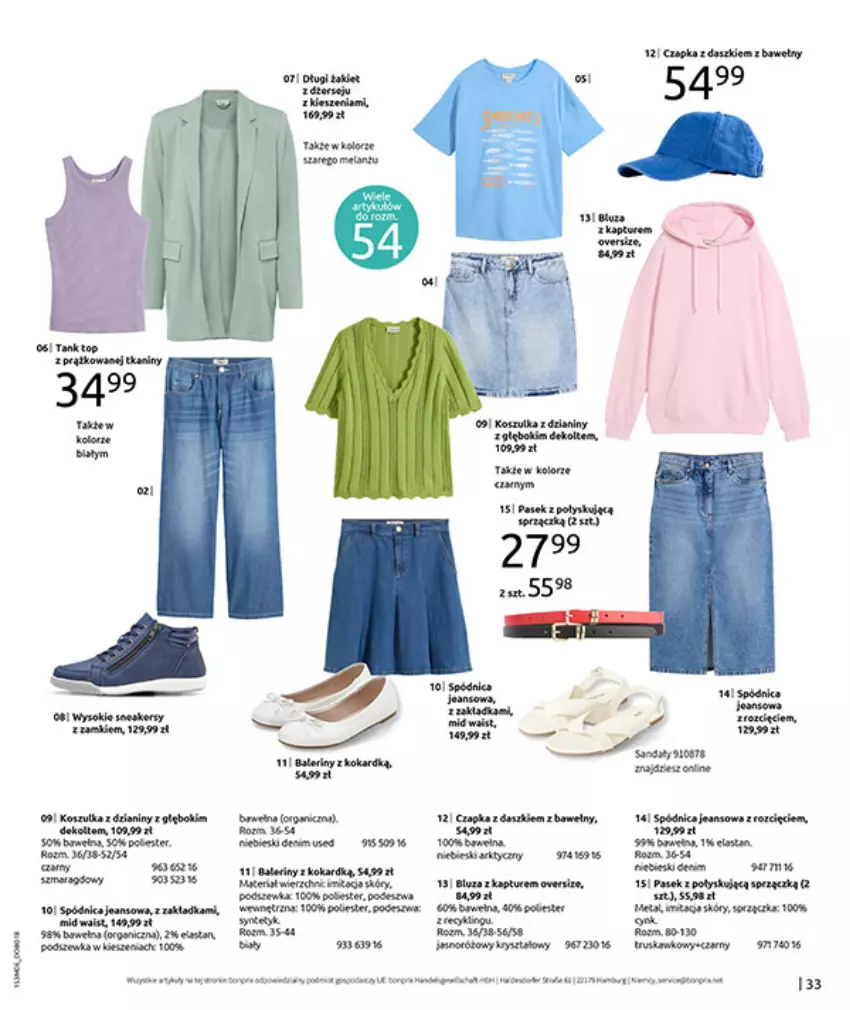Gazetka promocyjna Bonprix - RELAKS NAD MORZEM - ważna 15.06 do 13.07.2026 - strona 35 - produkty: AEG, Bluza, Bluza z kapturem, Czapka, Kosz, Koszulka, Spódnica