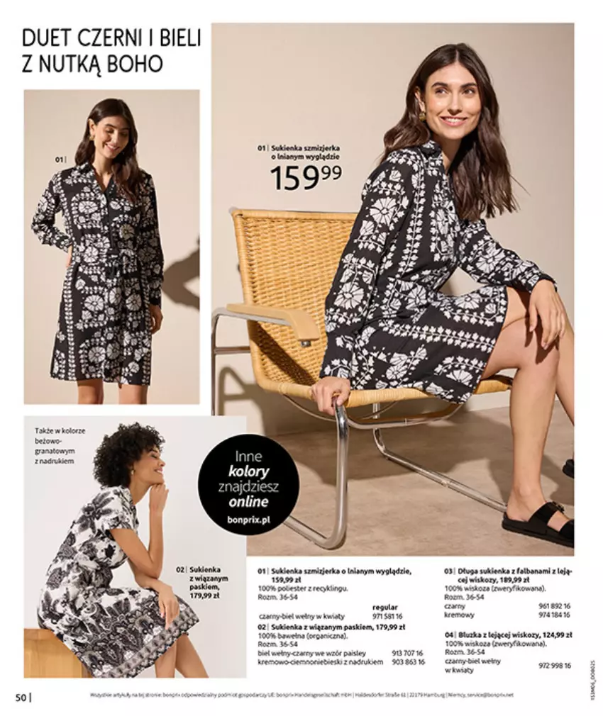 Gazetka promocyjna Bonprix - RELAKS NAD MORZEM - ważna 15.06 do 13.07.2026 - strona 52 - produkty: Fa, Gry, LG, Mus, Por, Sukienka