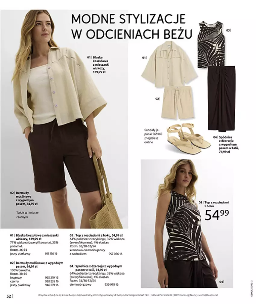 Gazetka promocyjna Bonprix - RELAKS NAD MORZEM - ważna 15.06 do 13.07.2026 - strona 54 - produkty: Fa, HP, Klej, Sandał, Top