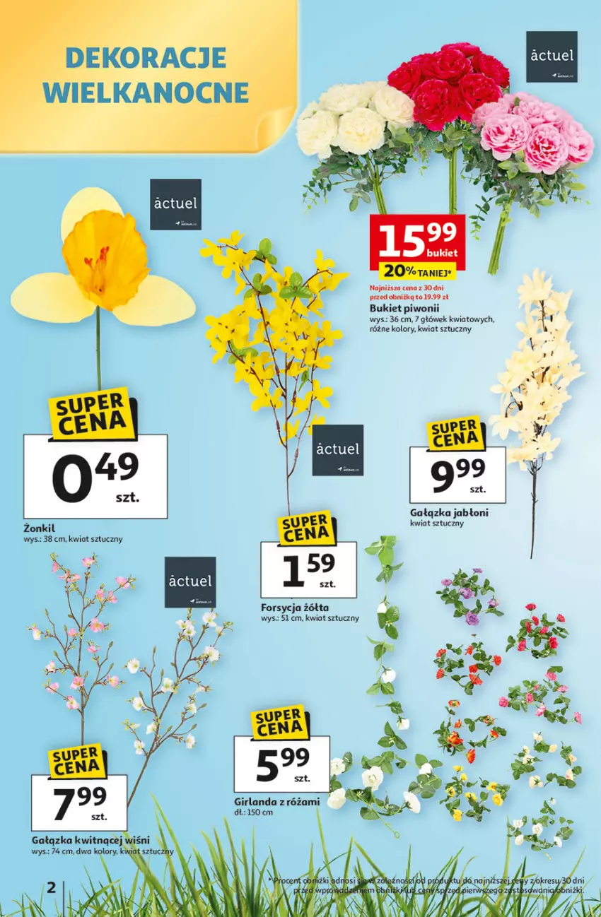 Gazetka promocyjna Auchan - Gazetka Ceny Jak Malowane Hipermarket Auchan - ważna 26.02 do 04.03.2026 - strona 2 - produkty: Bukiet, Girlanda, Piwo, Róża