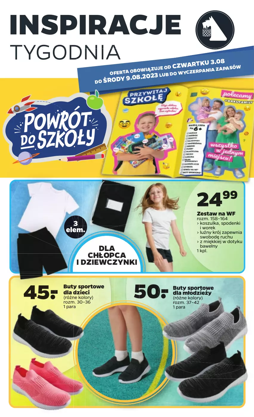 Gazetka promocyjna Netto - Akcesoria i dodatki - ważna 03.08 do 09.08.2023 - strona 2 - produkty: Buty, Dzieci, Kosz, Koszulka, Por, Sport