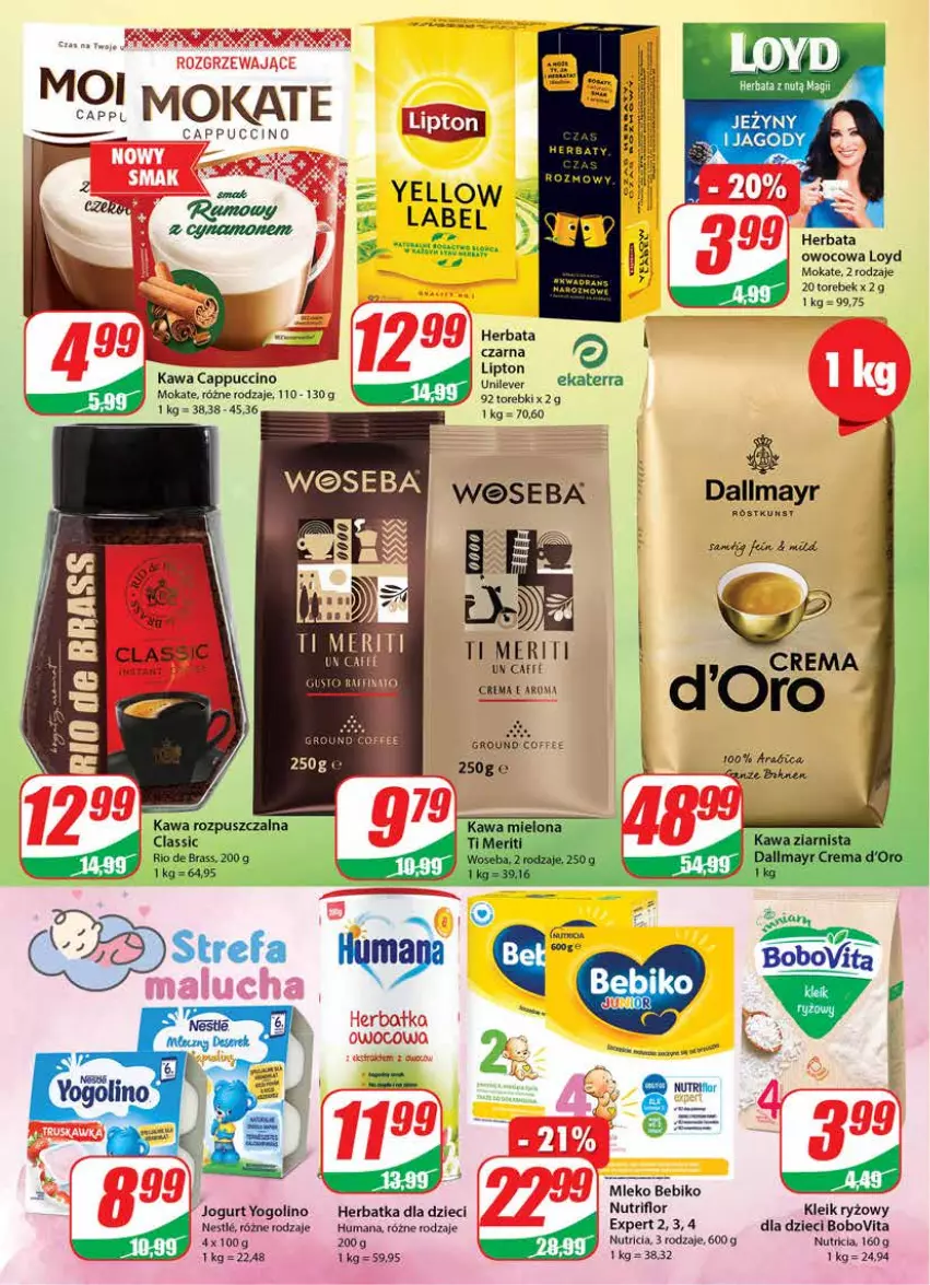 Gazetka promocyjna Dino - Gazetka - ważna 09.11 do 15.11.2022 - strona 6 - produkty: BIC, BoboVita, Cappuccino, Dallmayr, Dzieci, Fa, Herbata, Herbata owocowa, Humana, Jagody, Jeżyny, Jogurt, Kawa, Kawa rozpuszczalna, Lipton, Loyd, Ryż