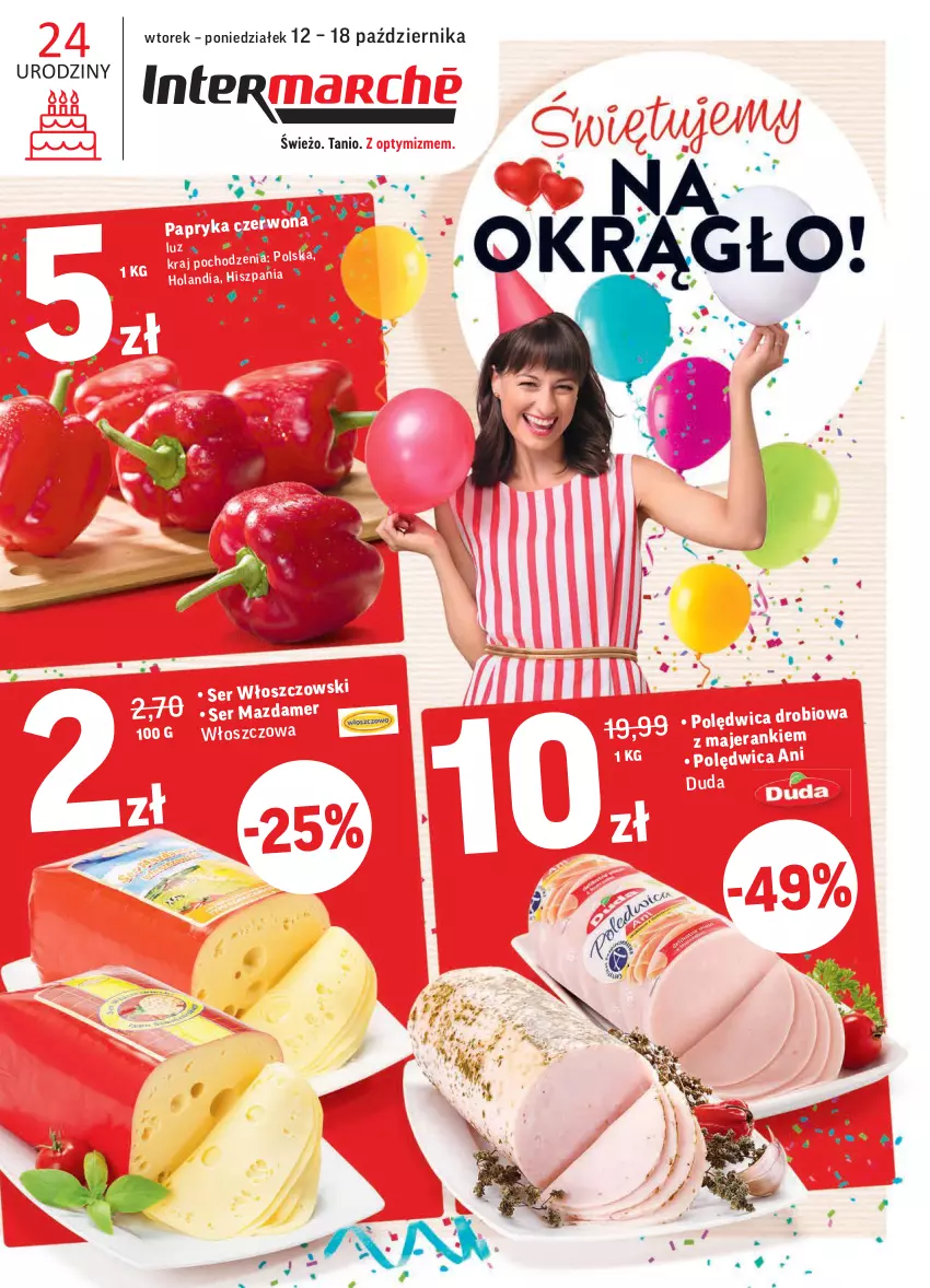 Gazetka promocyjna Intermarche - Gazetka promocyjna - ważna 12.10 do 18.10.2021 - strona 1 - produkty: Duda, Papryka, Ser