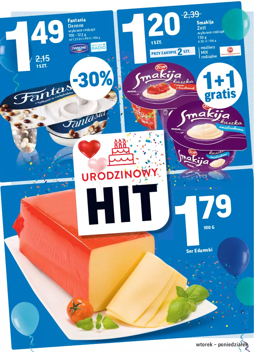 Gazetka promocyjna Intermarche - Gazetka promocyjna - ważna 12.10 do 18.10.2021 - strona 24 - produkty: Danone, Edam, Fa, Fanta, Ser, Smakija, Zott