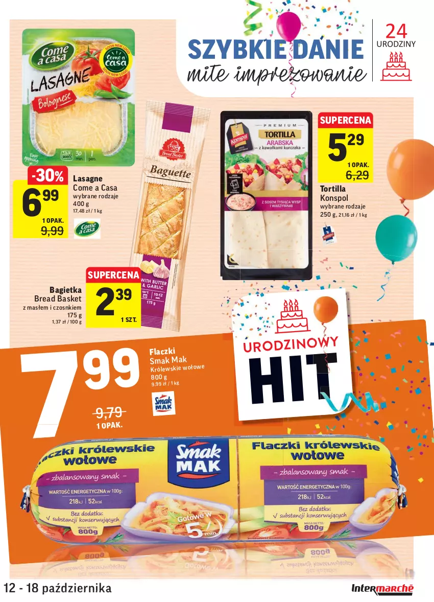 Gazetka promocyjna Intermarche - Gazetka promocyjna - ważna 12.10 do 18.10.2021 - strona 29 - produkty: Bagietka, Lasagne, Tortilla