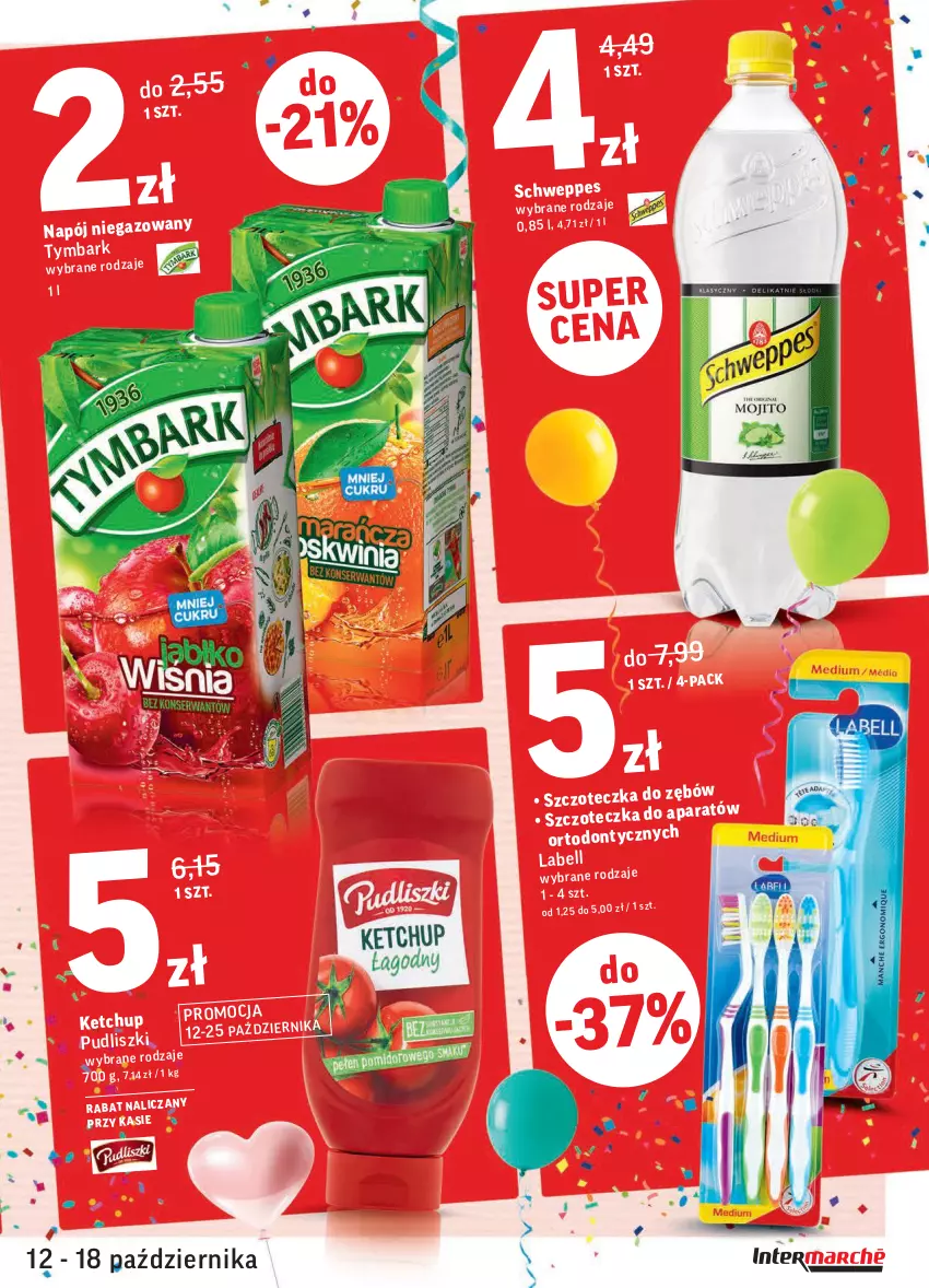 Gazetka promocyjna Intermarche - Gazetka promocyjna - ważna 12.10 do 18.10.2021 - strona 3 - produkty: Bell, Ketchup, Napój, Pudliszki, Szczoteczka, Tymbark