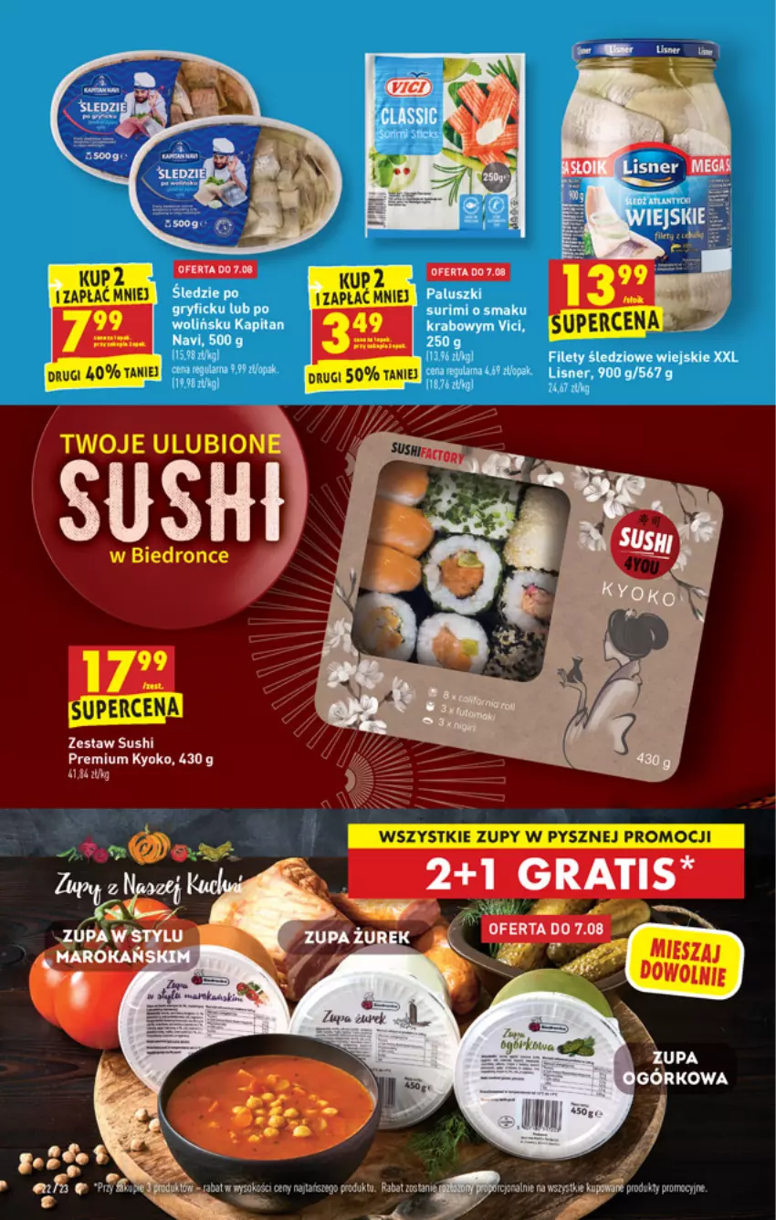 Gazetka promocyjna Biedronka - W tym tygodniu PN - ważna 05.08 do 12.08.2021 - strona 22 - produkty: Gry, Surimi, Sushi