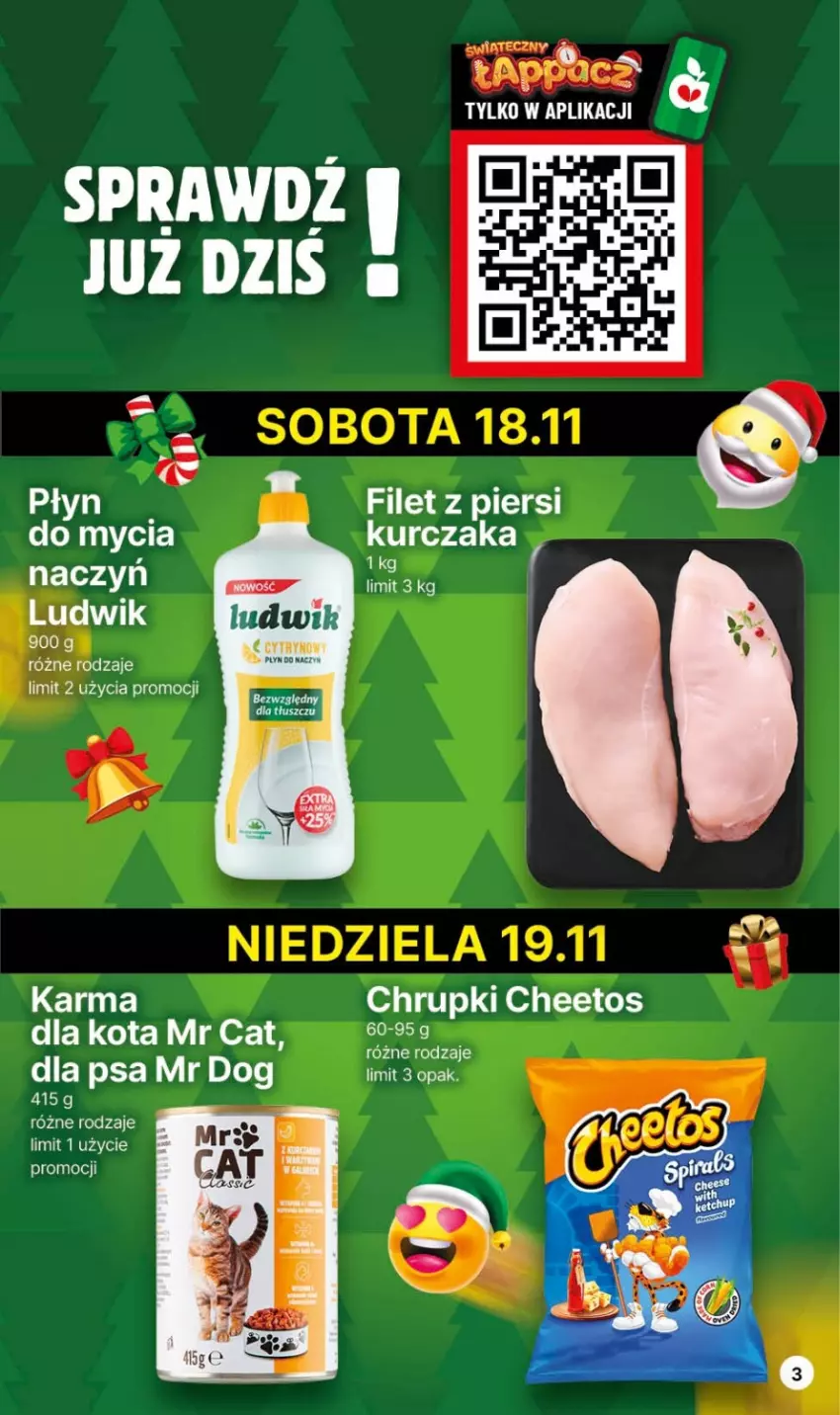 Gazetka promocyjna Delikatesy Centrum - Gazetka DC45 czw-sr - ważna 16.11 do 22.11.2023 - strona 3 - produkty: Cheetos, Chrupki, Kurczak, Ludwik