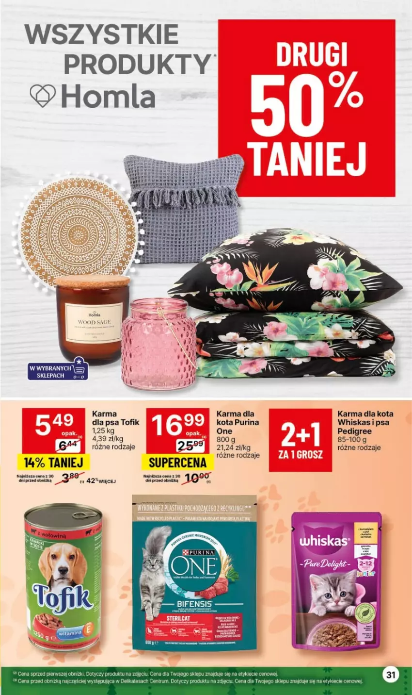 Gazetka promocyjna Delikatesy Centrum - Gazetka DC45 czw-sr - ważna 16.11 do 22.11.2023 - strona 31 - produkty: Pedigree, Pur, Purina, Rum, Whiskas