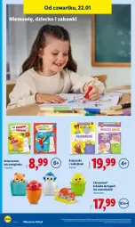 Gazetka promocyjna Lidl - GAZETKA - Gazetka - ważna od 25.01 do 25.01.2026 - strona 22 - produkty: Chodzik, Kolorowanka, Klej, Zabawka