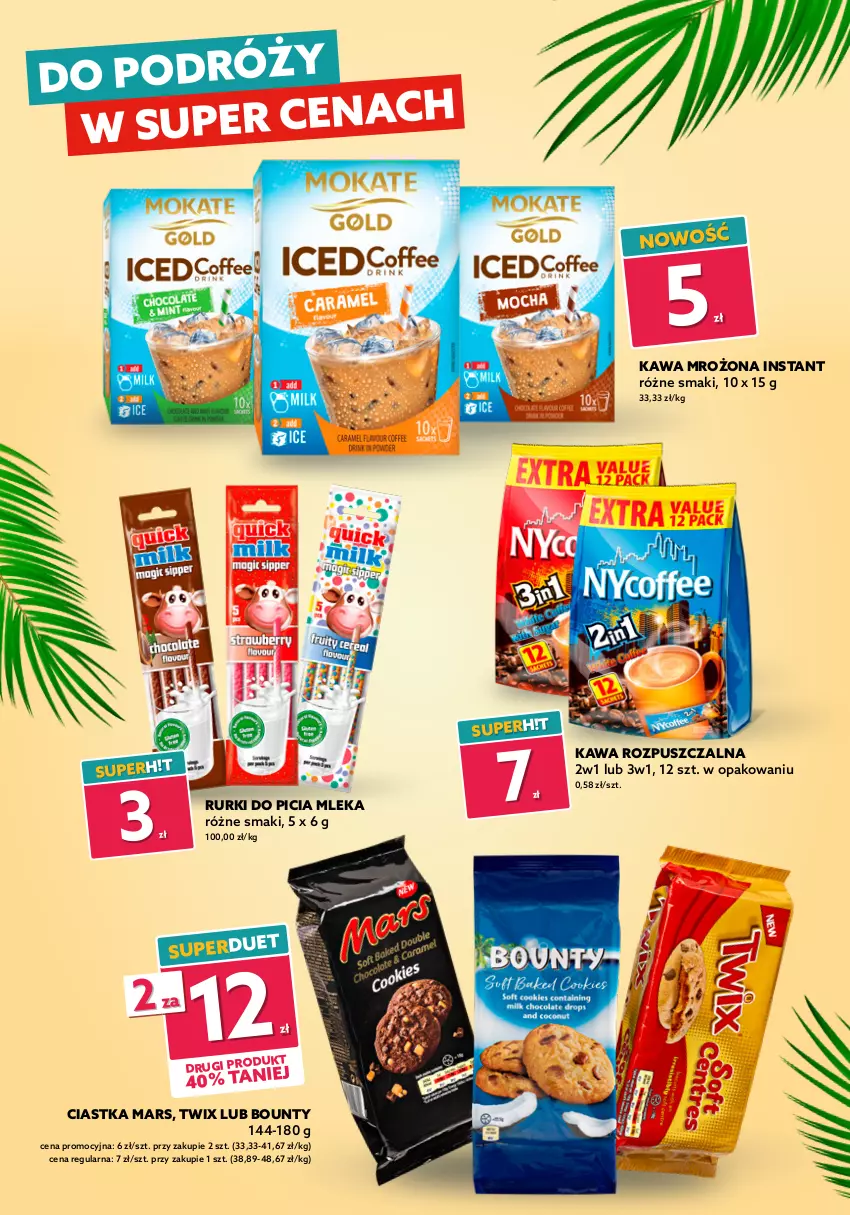 Gazetka promocyjna Dealz - Tanie Podróżowanie - sprawdź katalog! - ważna 24.06 do 10.07.2021 - strona 2 - produkty: Alcon, Biszkopty, Bounty, Ciastka, Herbatniki, Kawa, Kawa rozpuszczalna, Krakersy, Mars, Rurki, Twix