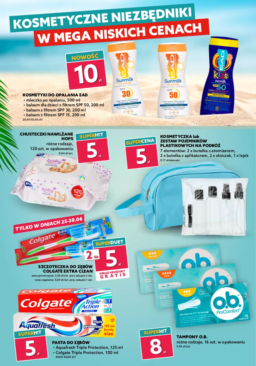 Gazetka promocyjna Dealz - Tanie Podróżowanie - sprawdź katalog! - ważna 24.06 do 10.07.2021 - strona 8 - produkty: Antyperspirant, Aquafresh, Chusteczki, Colgate, Dove, Dzieci, Gillette, Kosmetyczka, LG, Mleczko, Nivea, Nivea Men, O.B., Pasta do zębów, Pianka do golenia, Pojemnik, Szczoteczka, Szczoteczka do zębów, Tampony