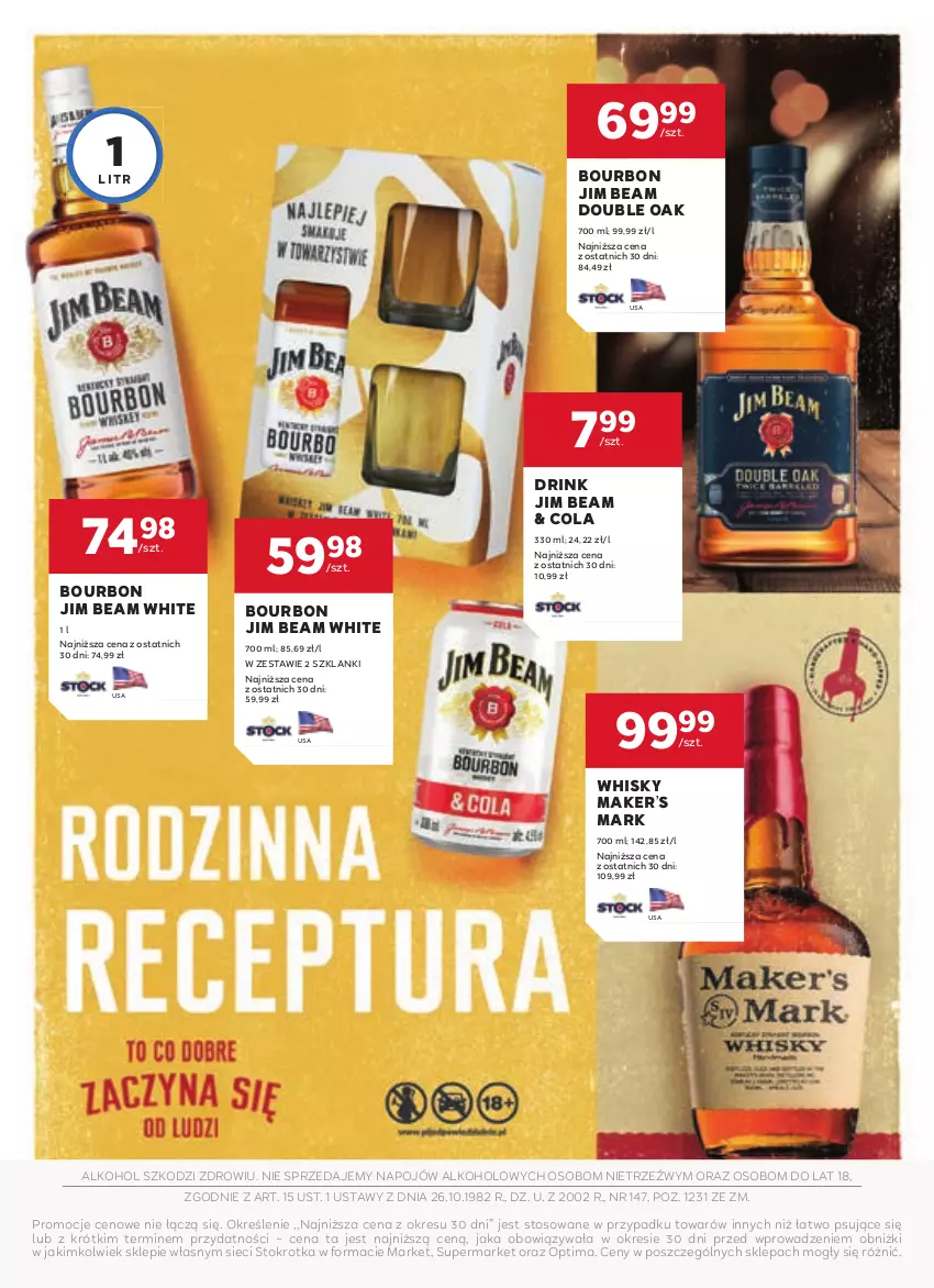 Gazetka promocyjna Stokrotka - W dobrym smaku! - ważna 04.12.2025 do 07.01.2026 - strona 16 - produkty: Bourbon, Jim Beam, Lanki, Optima, Whisky