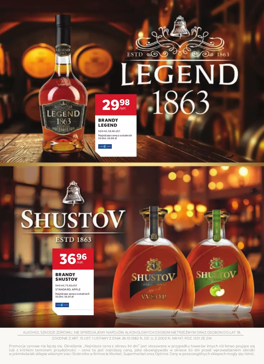 Gazetka promocyjna Stokrotka - W dobrym smaku! - ważna 04.12.2025 do 07.01.2026 - strona 18 - produkty: Brandy, Optima