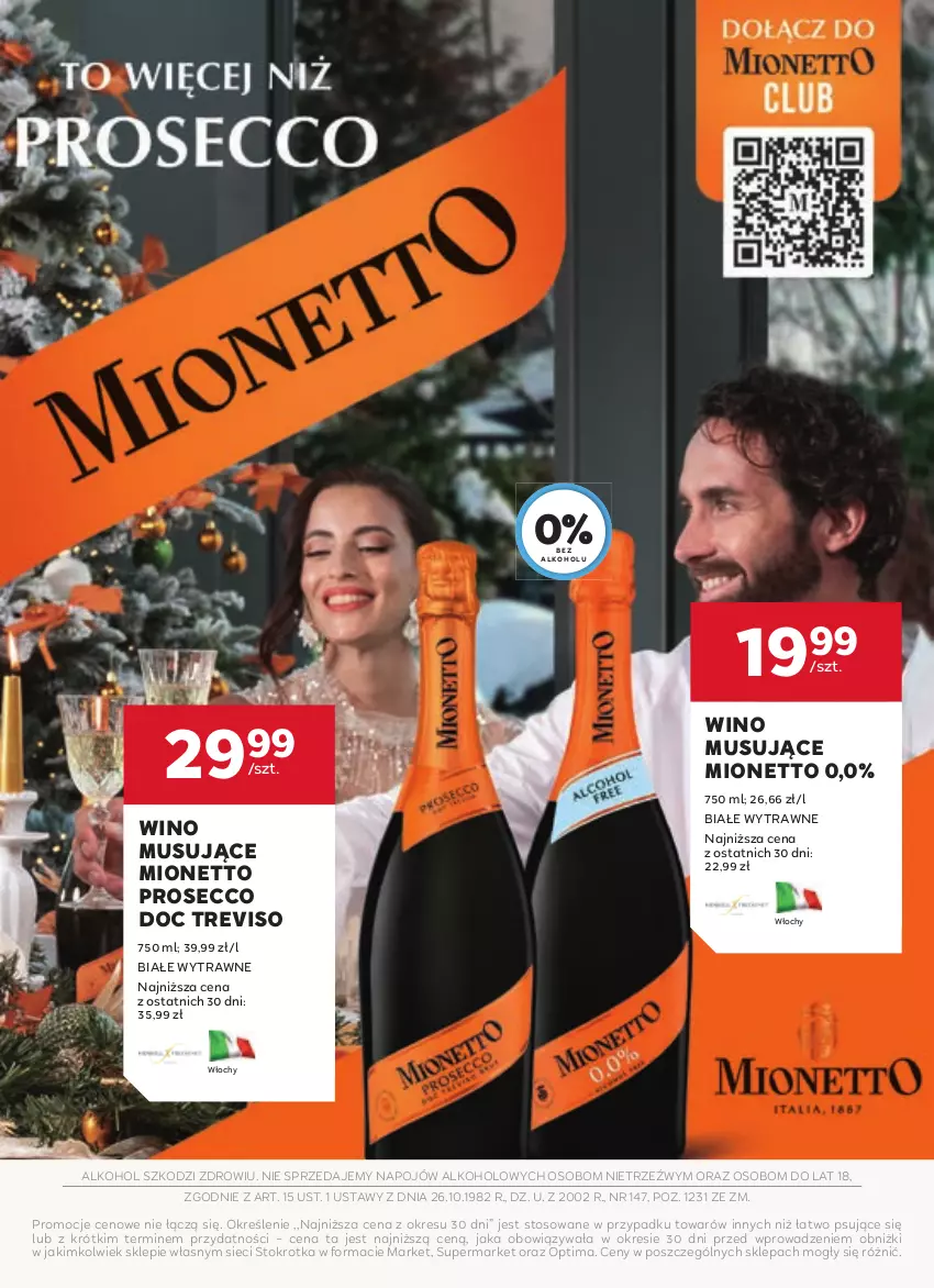 Gazetka promocyjna Stokrotka - W dobrym smaku! - ważna 04.12.2025 do 07.01.2026 - strona 23 - produkty: Mionetto, Mus, Optima, Prosecco, Wino, Wino musujące