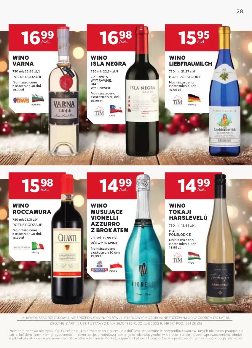 Gazetka promocyjna Stokrotka - W dobrym smaku! - ważna 04.12.2025 do 07.01.2026 - strona 28 - produkty: Gra, Gry, Isla, Mus, Optima, Tokaji, Wino, Wino musujące