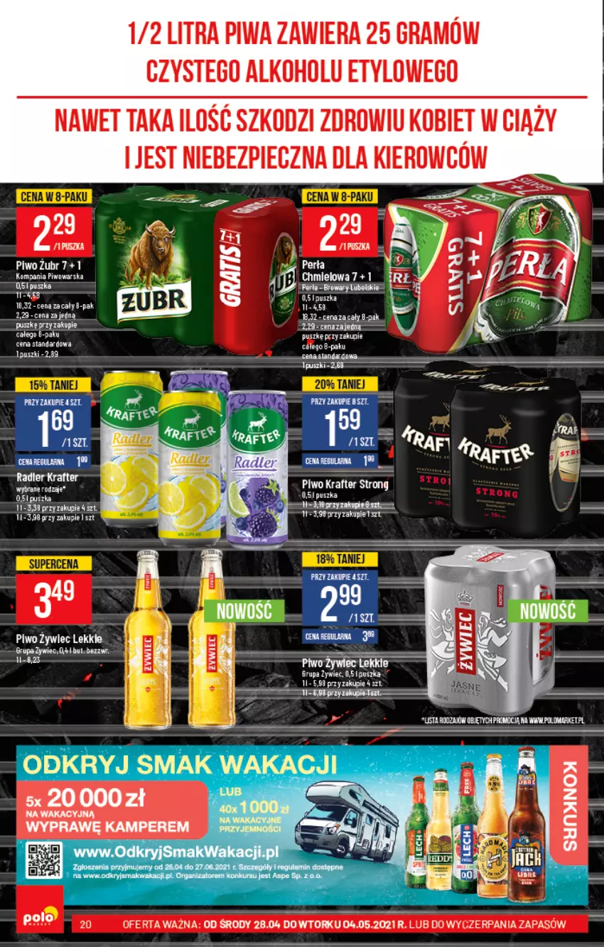 Gazetka promocyjna PoloMarket - Gazetka promocyjna - ważna 28.04 do 04.05.2021 - strona 20 - produkty: Gra, LG, Perła, Piec, Piwa, Piwo