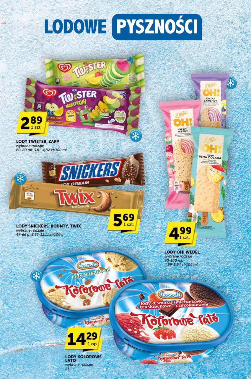 Gazetka promocyjna ABC - ważna 02.05 do 14.05.2024 - strona 11 - produkty: Bounty, Lody, Snickers, Twix