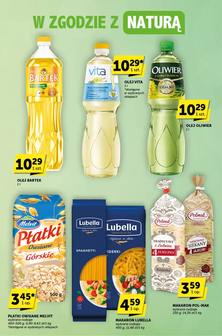 Gazetka promocyjna ABC - ważna 02.05 do 14.05.2024 - strona 12 - produkty: Bartek, Bell, Bella, Lubella, Makaron, Melvit, Olej, Płatki owsiane, Spaghetti