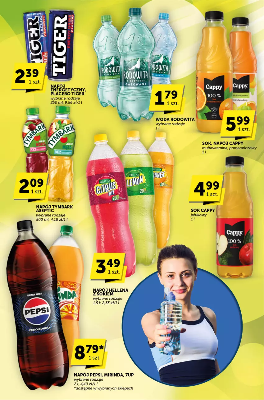 Gazetka promocyjna ABC - ważna 02.05 do 14.05.2024 - strona 23 - produkty: 7up, Cappy, Hellena, Mirinda, Napój, Pepsi, Sok, Tiger, Tymbark, Woda