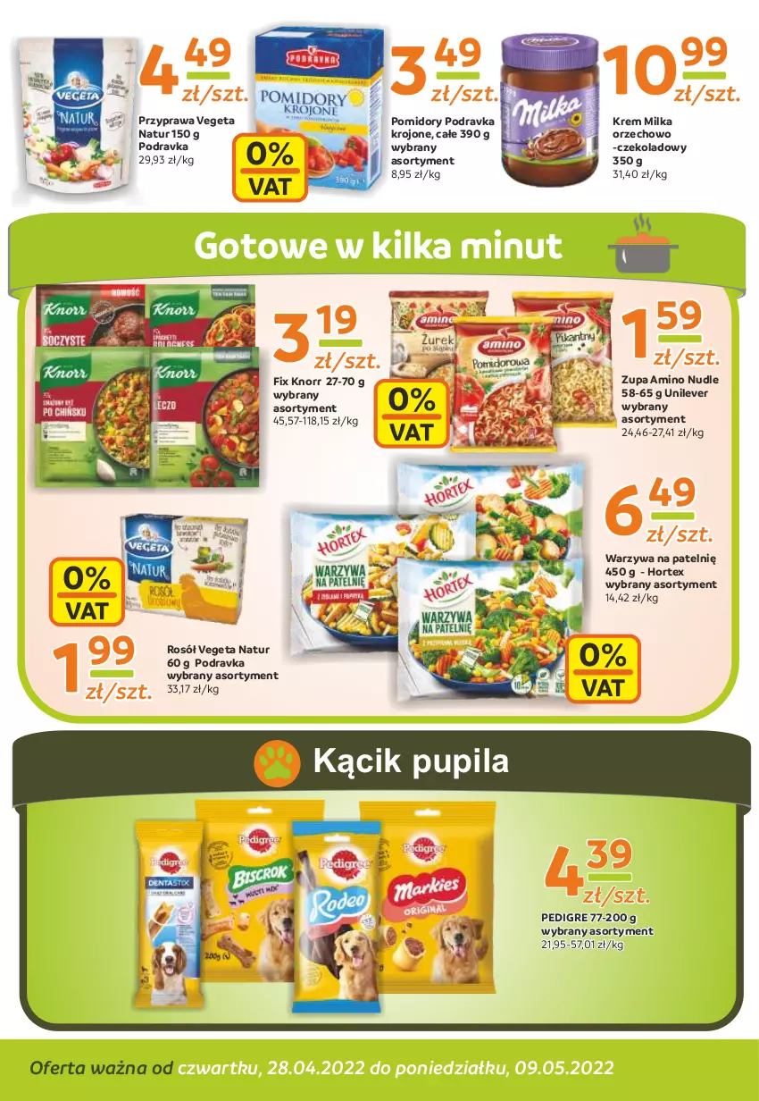 Gazetka promocyjna Gama - Gazetka Gama - ważna 09.05.2022 do 28.04.2023 - strona 6 - produkty: Hortex, Knorr, Milka, Podravka, Pomidory, Rosół, Vegeta, Vegeta Natur, Warzywa, Zupa