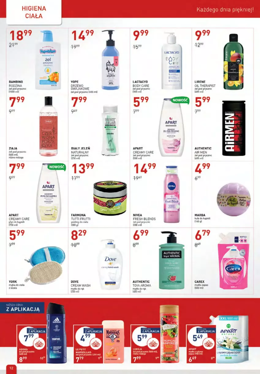 Gazetka promocyjna Drogerie Jawa - ważna 04.03 do 17.03.2022 - strona 12 - produkty: Biały Jeleń, Body, Dove, Fa, Lactacyd, Lirene, Mars, Mydło, Nivea, Peeling, Płyn do kąpieli, Yope, Ziaja