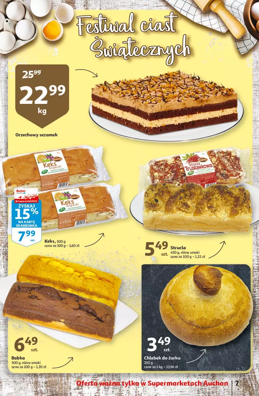 Gazetka promocyjna Auchan - Święta tuż tuż Supermarkety - ważna 25.03 do 03.04.2021 - strona 8 - produkty: Babka, Chleb, Sezam