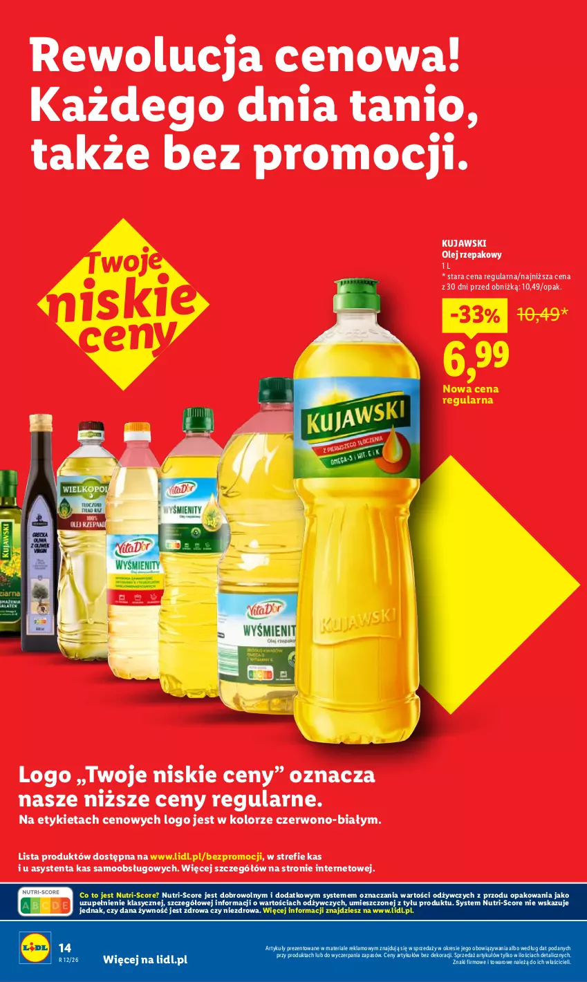 Gazetka promocyjna Lidl - Rewolucja cenowa! - ważna 09.05 do 31.05.2026 - strona 14 - produkty: Kujawski, Olej, Olej rzepakowy