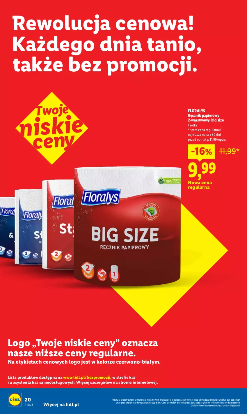 Gazetka promocyjna Lidl - Rewolucja cenowa! - ważna 09.05 do 31.05.2026 - strona 20 - produkty: Flora, Papier, Ręcznik