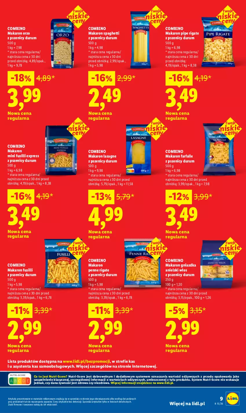 Gazetka promocyjna Lidl - Rewolucja cenowa! - ważna 09.05 do 31.05.2026 - strona 9 - produkty: Fa, Lasagne, Makaron, Penne, Rum, Spaghetti