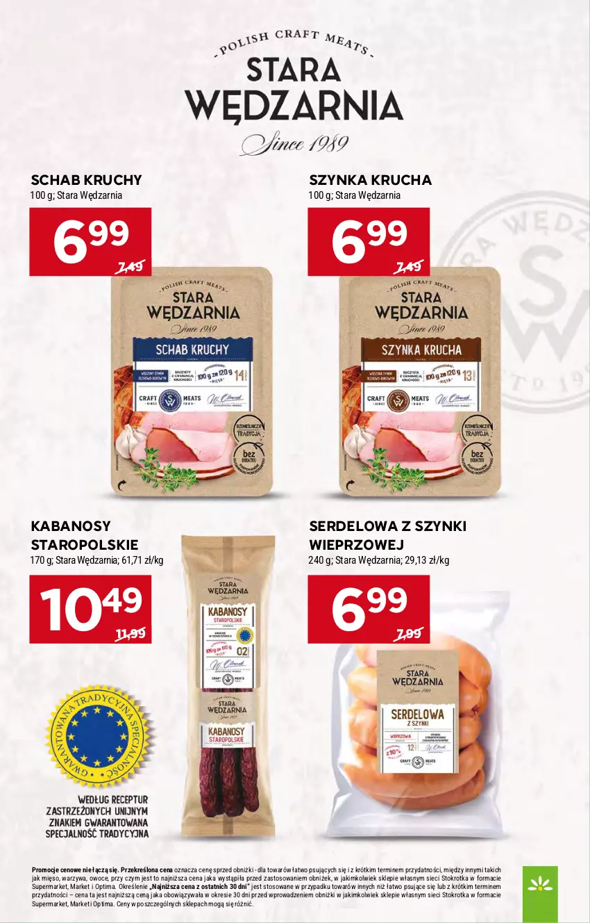 Gazetka promocyjna Stokrotka - Supermarket - ważna 15.01 do 21.01.2026 - strona 12 - produkty: Kabanos, Mięso, Optima, Owoce, Ser, Szynka, Warzywa