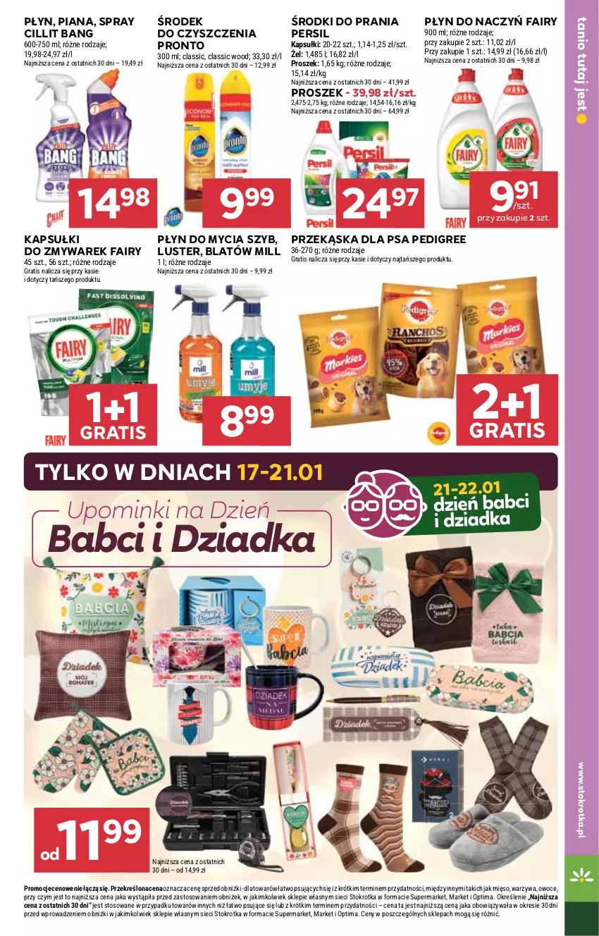 Gazetka promocyjna Stokrotka - Supermarket - ważna 15.01 do 21.01.2026 - strona 23 - produkty: Cillit Bang, Fa, Fairy, Gra, Mięso, Optima, Owoce, Pedigree, Persil, Płyn do mycia, Pronto, Warzywa