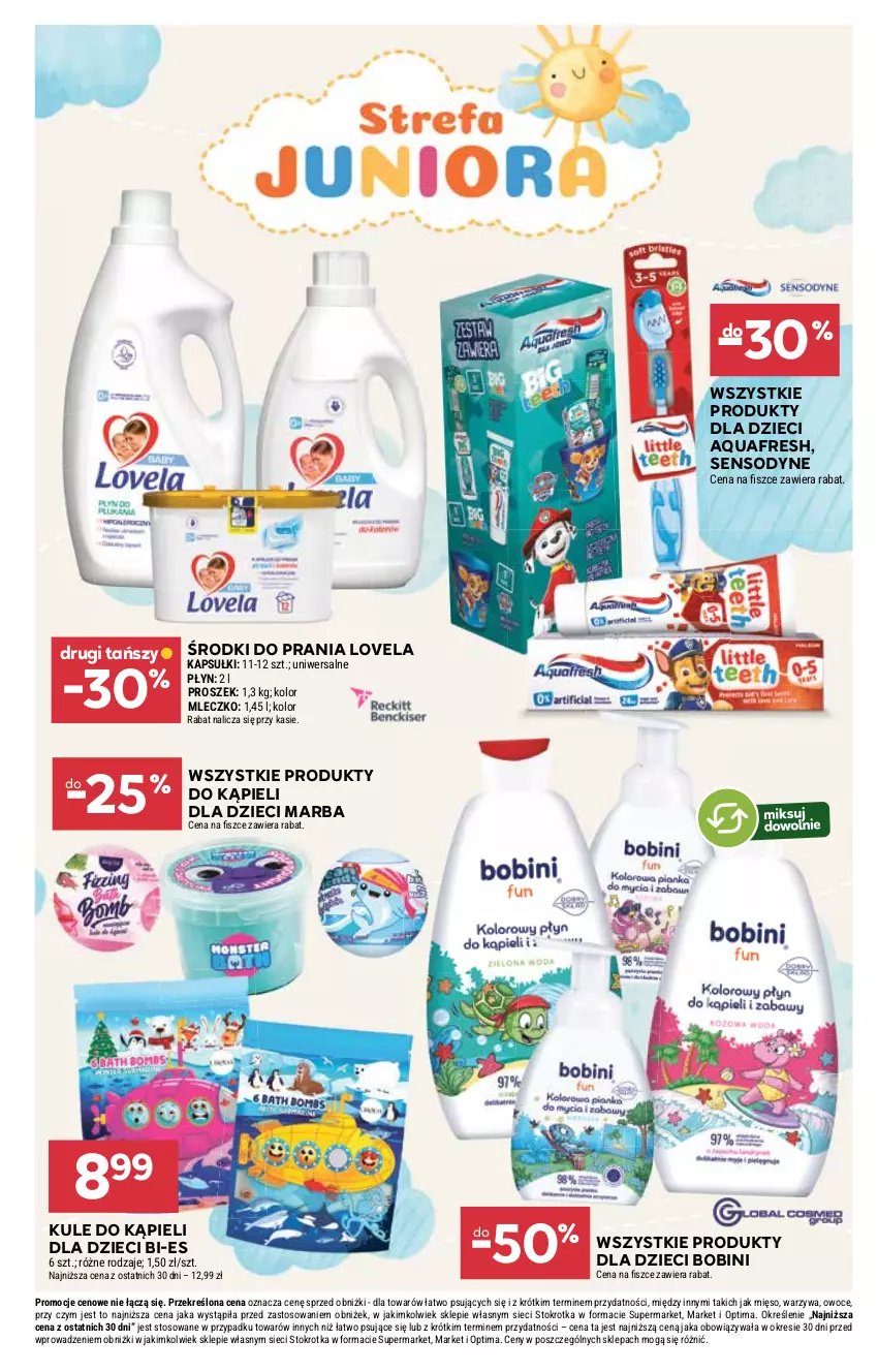 Gazetka promocyjna Stokrotka - Supermarket - ważna 15.01 do 21.01.2026 - strona 25 - produkty: Aquafresh, Dzieci, Lovela, Mięso, Mleczko, Optima, Owoce, Sensodyne, Warzywa