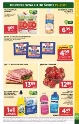 Gazetka promocyjna Stokrotka - Supermarket - Gazetka - ważna od 21.01 do 21.01.2026 - strona 5 - produkty: Warzywa, Gra, Papryka czerwona, Papryka, Mlekovita, Bułeczki, Optima, Farm Milk, Napój izotoniczny, Boczek, Oshee, Bułeczki mleczne, Owoce, Masło, Napój, Mięso, Boczek wieprzowy, Mleko, Fa