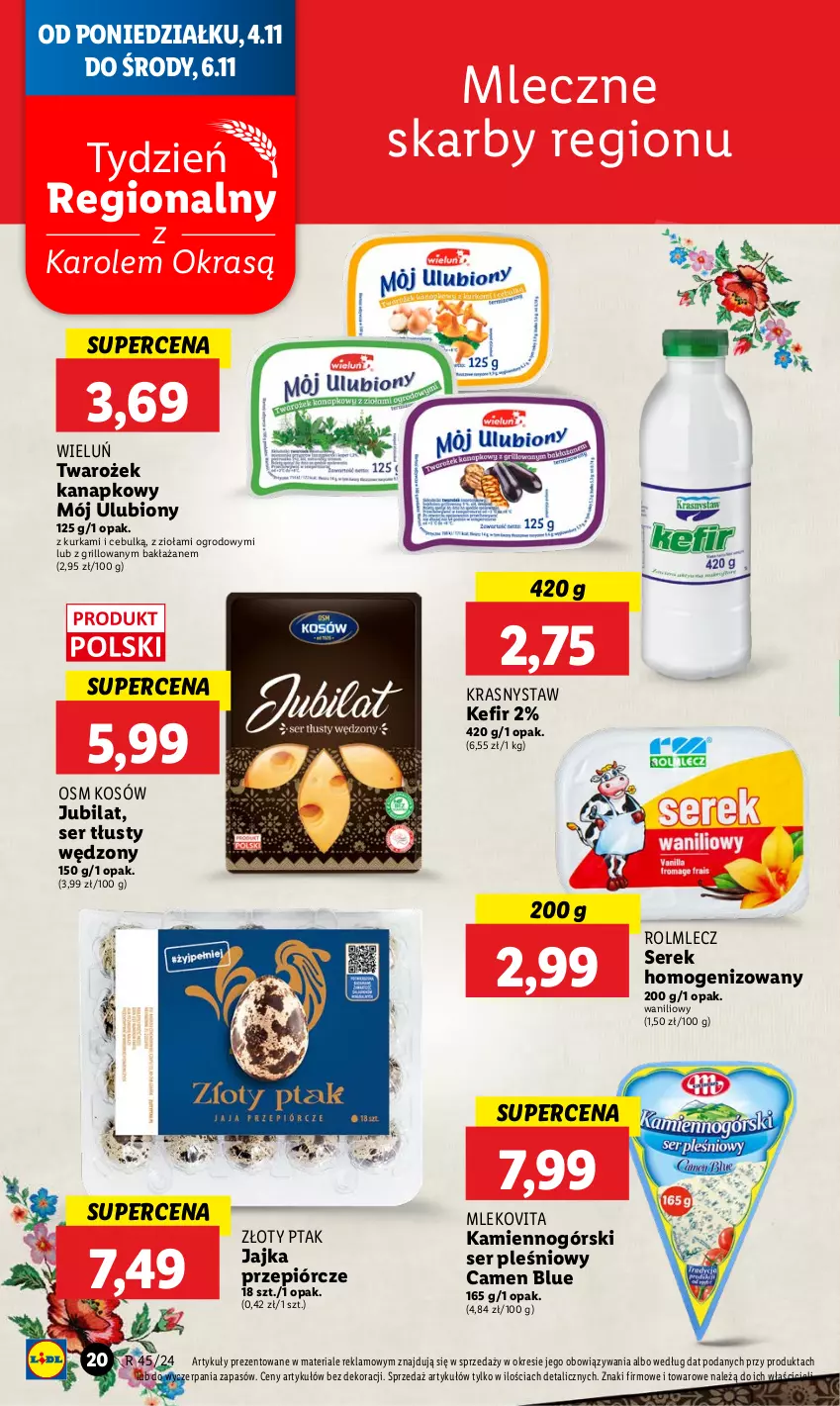 Gazetka promocyjna Lidl - GAZETKA - ważna 04.11 do 06.11.2024 - strona 24 - produkty: Grill, Kefir, Mleko, Mlekovita, Rolmlecz, Ser, Ser pleśniowy, Serek, Serek homogenizowany